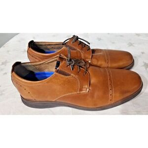 Nunn Bush New Haven Cap Toe Brown Leather Casual Dress Shoes 84848 Mens 11 1/2 M